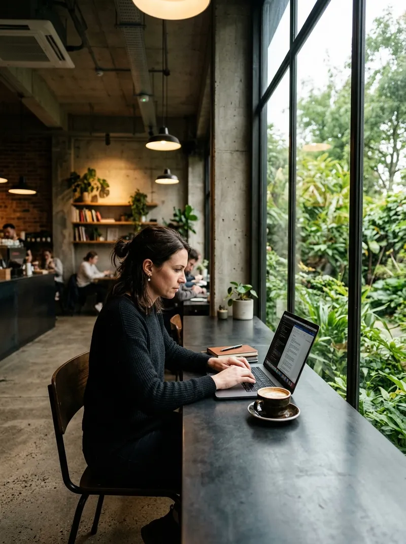 Indoor Cafe Workspace Cozy WFC